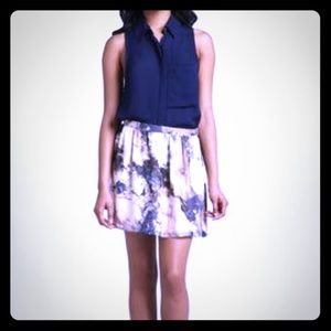 Haute hippie sleeveless button down in navy